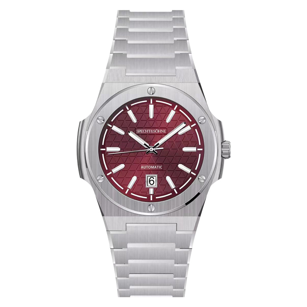 SP0022 Architekt Automatic - Wine Red Color - Steel Strap