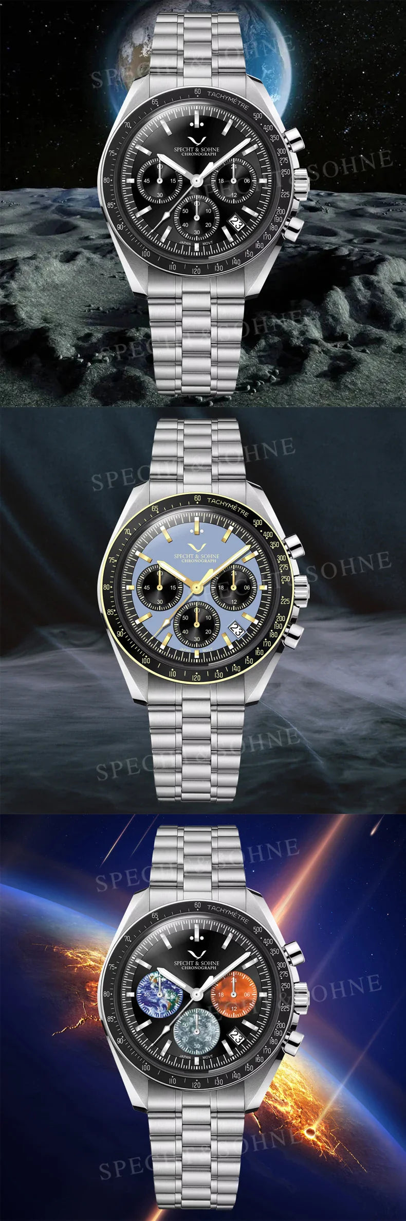 Dropshipping 2024 Best Selling Products Wristwatches For Men Specht&Sohne VK63 Chronograph Quartz Sports Watches 50M Waterproof