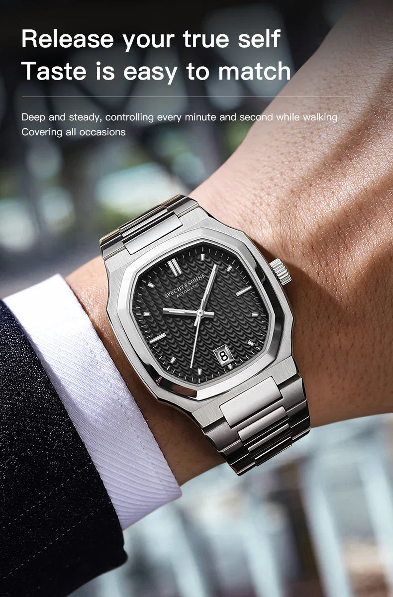 2024 Specht&Sohne New Elegant 38MM Automatic Watch Japan NH35 Movt Mechanical Watches For Men Stainless Steel 50M Waterproof